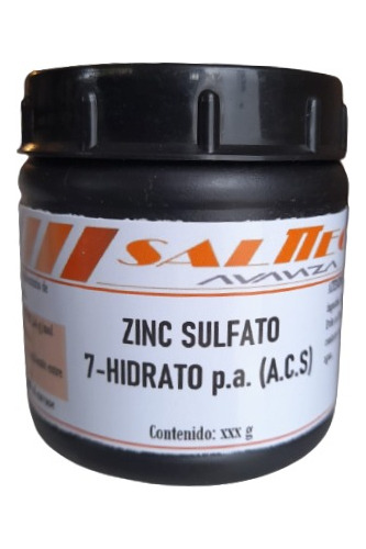Zinc Sulfato 7-hidrato P. A. (a.c.s.) 250 Gr - Salttech