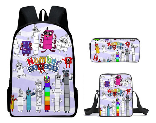 Numberblocks Mochila De Estudiante Impresa Mejor Vendido .d