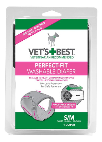 Vets Best Perfect Fit Pañal Lavable Para Perros Femeninos, 1