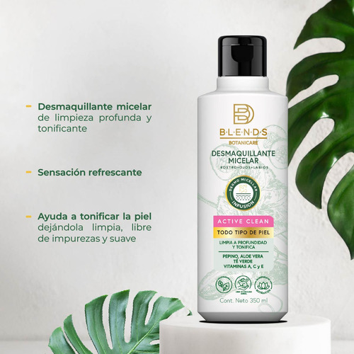 Desmaquillante Micelar Blends Botanicare Detox 350 Ml