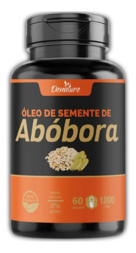 Suplemento Em Cápsulas Denature Óleo De Semente De Abóbora 1.000mg 60 Vitaminas Naturais Em Pote Un