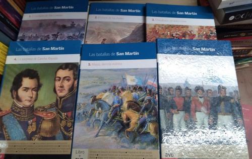 Las Batallas De San Martín 6 Tomos Con Cd
