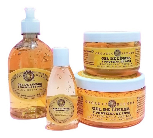 Gel Linaza Y Proteína De Soya 310ml Organic Blends Capilar