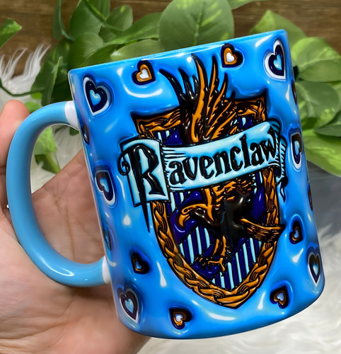 Caneca Cerâmica Potter Corvinal Presente Nerd Cor Azul