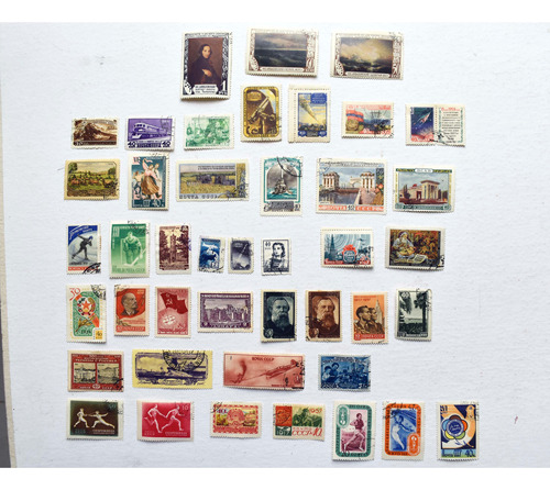 43 Estampillas Rusia Union Sovietica Russian Stamps Timbres