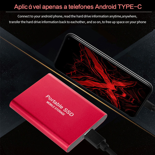 Disco Rígido Externo Barato U Hd 30tb Para Laptop E Celular Jiexuntong Expansion Novo Azul