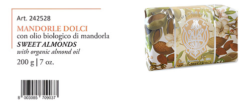 Jabón La Florentina - Mandorle Dolci 200 Gr. 7 Oz.