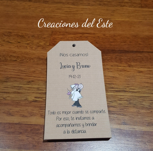 Imagen 9 de 10 de Tags Etiquetas Personalizadas Para Boda O Souvenir X 10