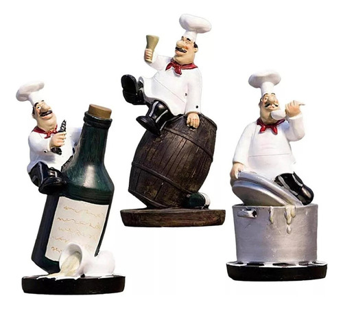 Exquisita Estatua De Chef Decoración Estatua Modelo Cocina