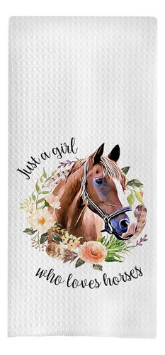 Horse Dish Towels For Kitchen, Horse Gifts For Girls, 16 X 2