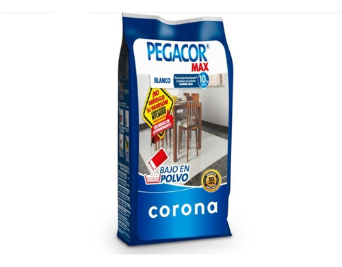 Pegacor Corona Max Porcelanato 10kg - Blanco