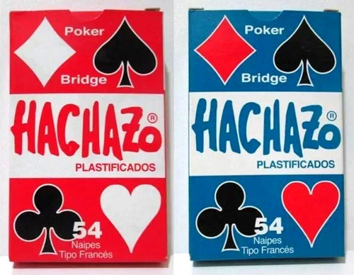 Cartas Naipes Poker Hachazo Plastificadas 2 Mazos  Rosario 