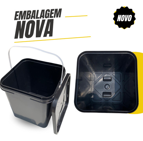 Balde Quadrado Alça Plastica Alagoas 5 Pçs