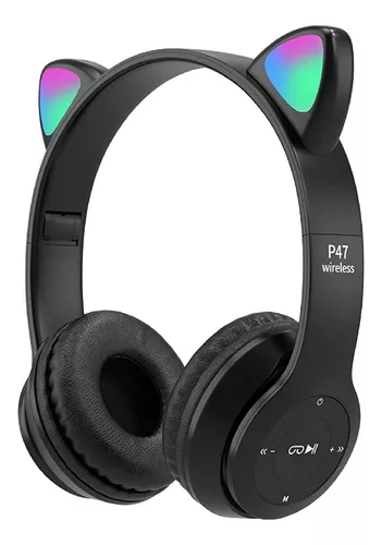 Auriculares Infantiles Con Orejas Gato Niños Popit Bluetooth