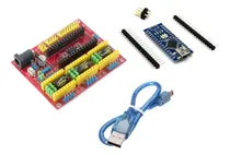 Comprar Kit Cnc Shield V4 + Nano Compatible Con Arduino + Usb Nodo