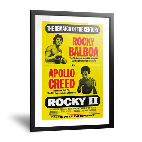 Cuadros Rocky Balboa Pelicula 2 Boxeo Deco Enmarcado 35x50cm