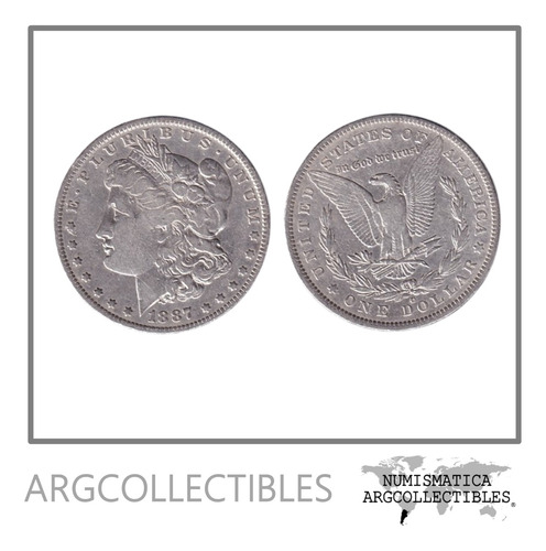 Usa Moneda 1 Dolar 1887 O Morgan Plata 900 Km-110 Vf+ (Usado)