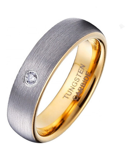 Par Anillos De Tungsteno Zirconia Pareja Matrimonio Regalo