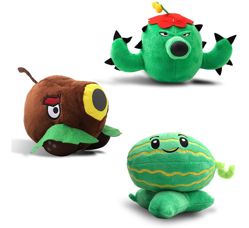 Peluches De Juguete Maikerry De Plantas Vs Zombies, 3 Piezas