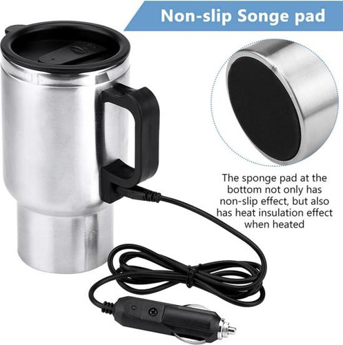 Taza Calefactora Para Automóvil, Taza Termo Calentada De Ace