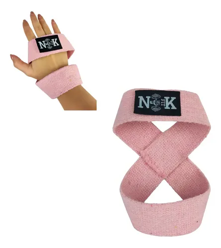Straps Fitness Em 8 Tala Nbk Strap Para Musculação Cross Cor Rosa ...