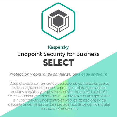 Imagen 2 de 6 de Kaspersky Endpoint Security Select 15 Nodos 1 Año
