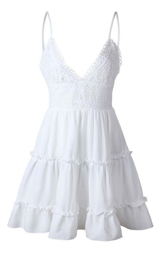 Vestido Corto Versátil Con Espalda Halter