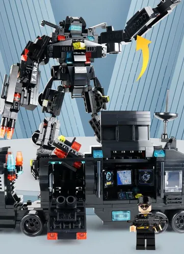 Armatodo Bloques Construccion Robot Policía De Ciudad 585pcs