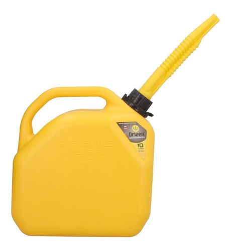 Imagen 2 de 2 de Bidon De Combustible Profesional Amarillo De 10 Litros