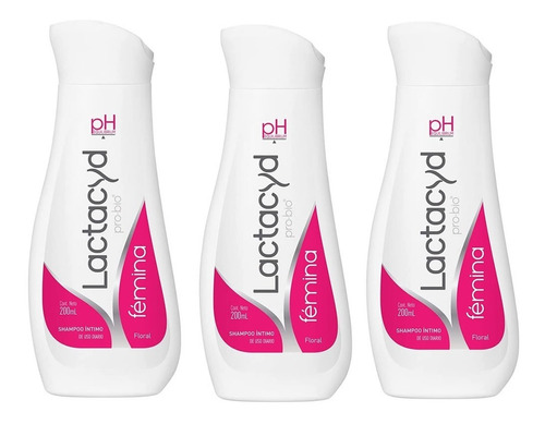 Shampoo Intimo Lactacyd Pro.bio Fémina 3 Piezas De 200ml Cst