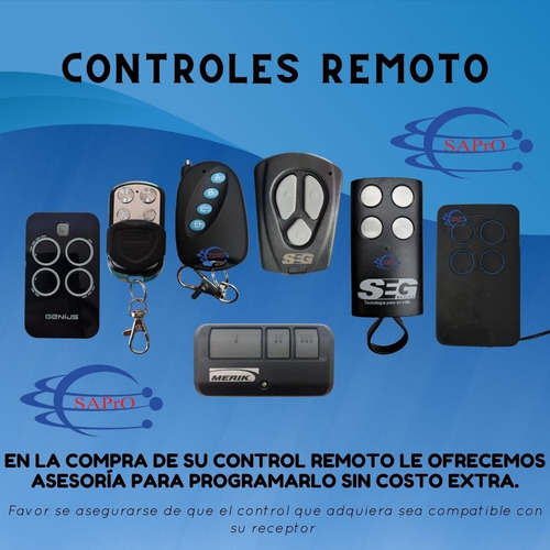 Imagen 3 de 5 de Control Bravo Echo Merik Genius 433 Mhz Puerta Automatica