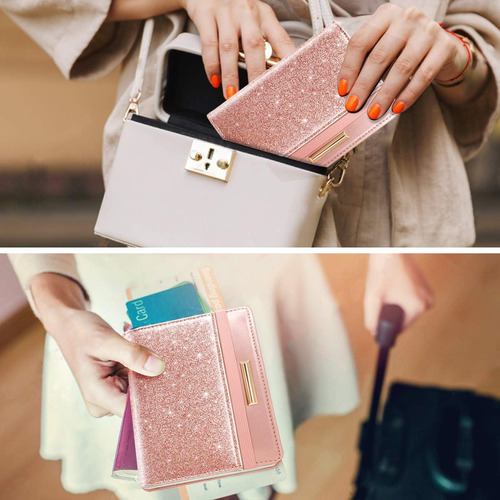 Funda Para Pasaporte, Tapa De Pasaporte Con Bloqueo Rfid De