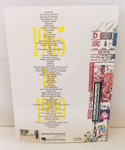 Libro Partitura Elton John To Be Continued - Piano Guitarra (Usado)