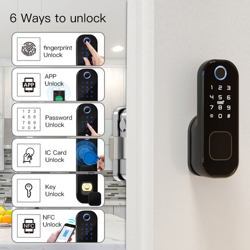 Seguridad Cerradura Inteligente Con Huella Dactilar Wifi
