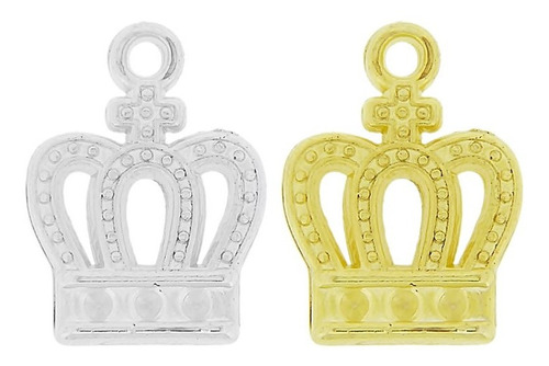 200 Mini Coroa Plástico Aplique Pingente Decoração Realeza A