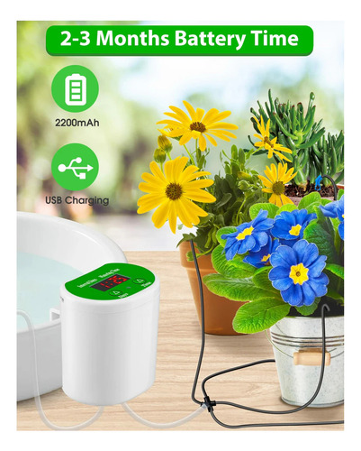 Sistema De Riego Automático Para 12 Plantas De Interior, Con