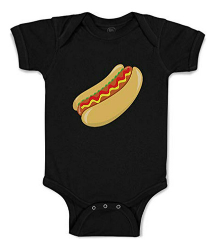 Body Personalizado Bebé Niño Y Niña Hot Dog Algodón Divertid