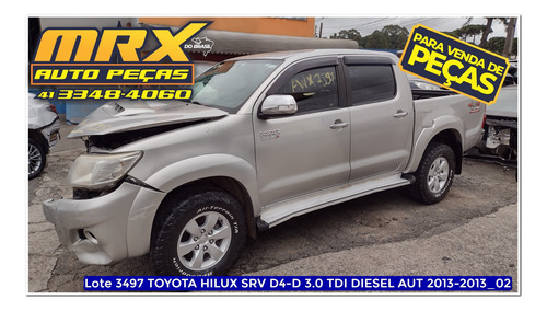 Sucata Toyota Hilux Srv D4-d 4x4 3.0 Diesel Aut 2013 Pecas