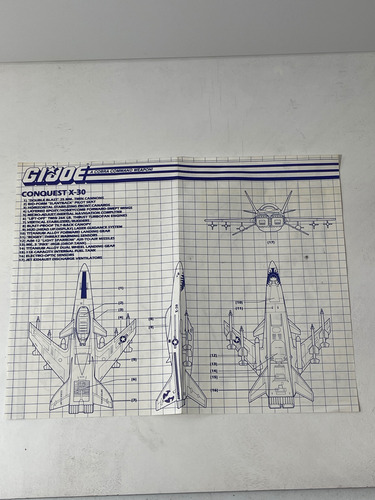 Gi Joe Rene Conquest X-30 Y Slip Stream Hasbro 1986 Con Caja (Usado)