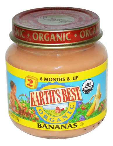 Earth's Best Platano Colado Organico, 4 Oz