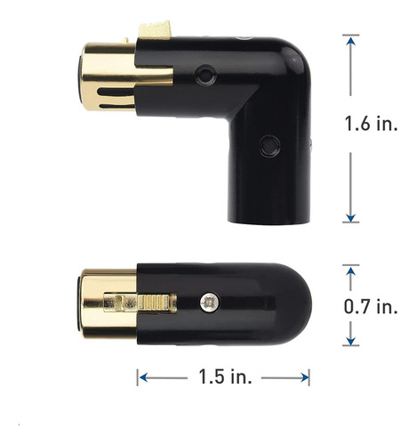. Adaptador De Audio De 2 Piezas, Adaptador De Ángulo Xlr