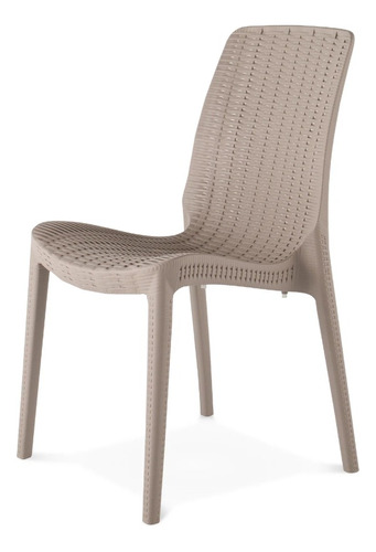 Silla Tipo Rattan De Comedor Terraza, Polipropileno Durable 