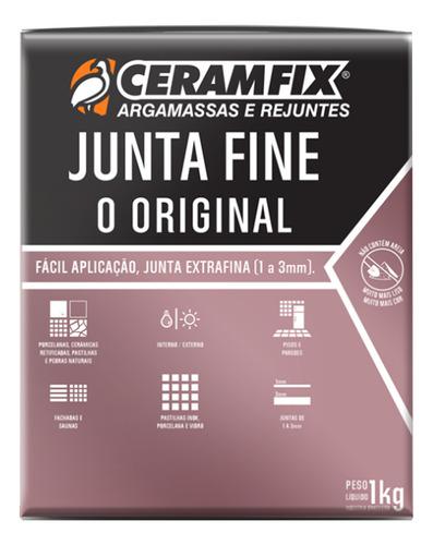 Rejunte Junta Fine Ceramfix Gelo Platina 1kg