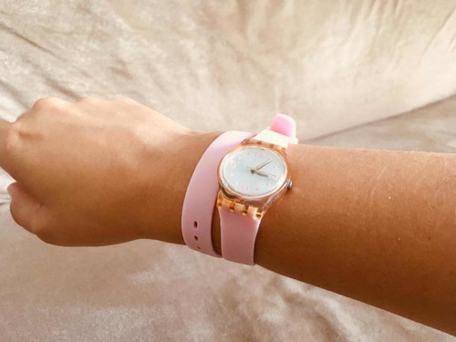 Relógio Swatch Modelo Delight Dream Lp128c Rosa