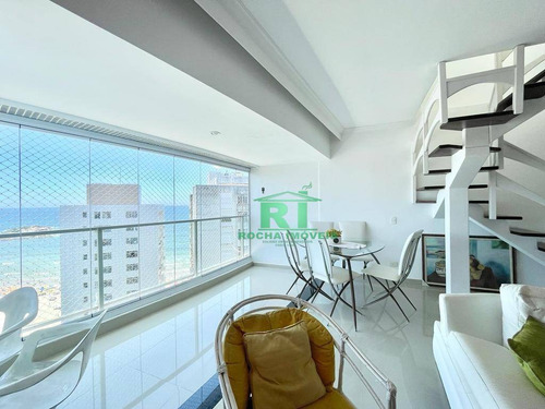 Imagem 2 de 30 de Cobertura Beira Mar, Vista Para O Mar, Reformado Com Piscina, 3 Dormitórios Sendo 3 Suítes, 2 Vagas De Garagem, Pitangueiras, Guarujá/sp - Co0244