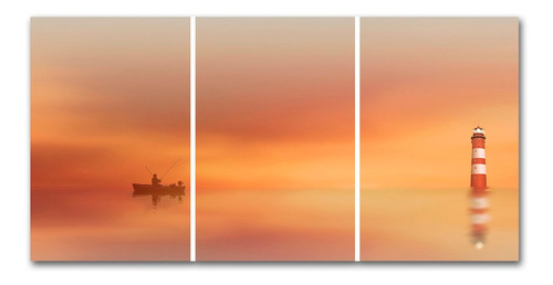 Cuadro Atardecer En Faro 60x120 Cm Entero O Triptico