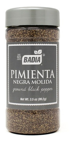 Imagen 1 de 6 de Pimienta Negra Molida X 92 Gr Badia - Especias Sin Tacc