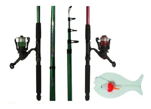 Imagen 4 de 5 de Combo Caña Reel Pesca Niño Promo Para Comenzar