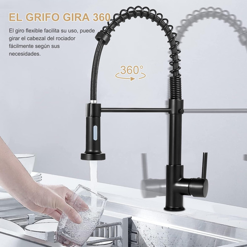 Grifo De Fregadero Con Resorte, Grifo De Cocina Con Rociador