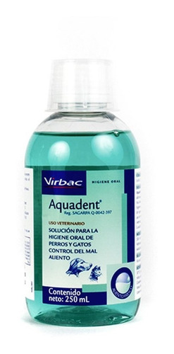 Imagen 1 de 1 de Aquadent 250 Ml Virbac Higiene Oral Perro Gato
